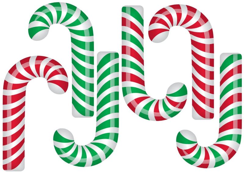 Photo 1 of arge Candy Cane Christmas Decorating Kits outdoor - 17" Tall Xmas Yard Signs With Stakes - Set of 6, Merry Christmas Garden Lawn Decorations Outdoor - Red White Green