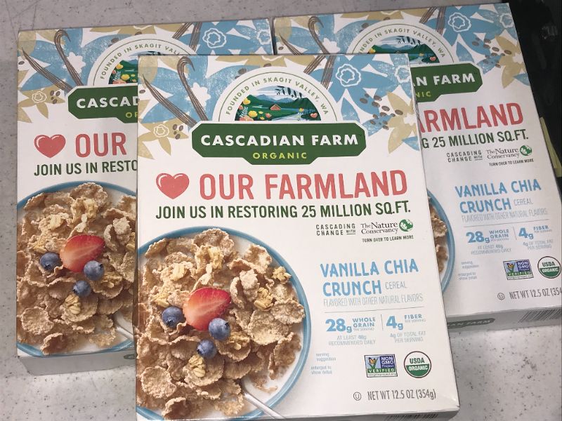 Photo 2 of Cascadian Farm Organic Vanilla Chia Crunch, Whole Grain Oats, 12.5 oz 3 PACK