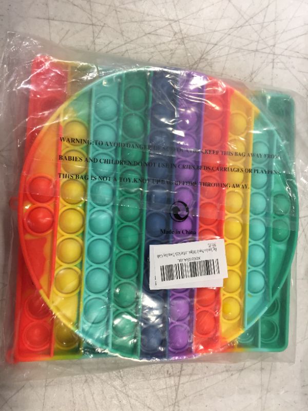Photo 1 of Big Jumbo Pop Fidget Toy It Bubble Figit Sensory Popper Cheap Circle Square Giant Huge Mega Large Massive Rainbow 100 Popping ADHD Anxiety Stress Relief Game Silicone Gift for Kids Teen Boy Girls
