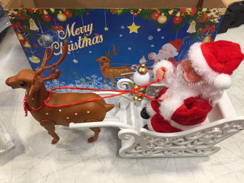 Photo 1 of Christmas Santa sleigh for kids batteries not included 