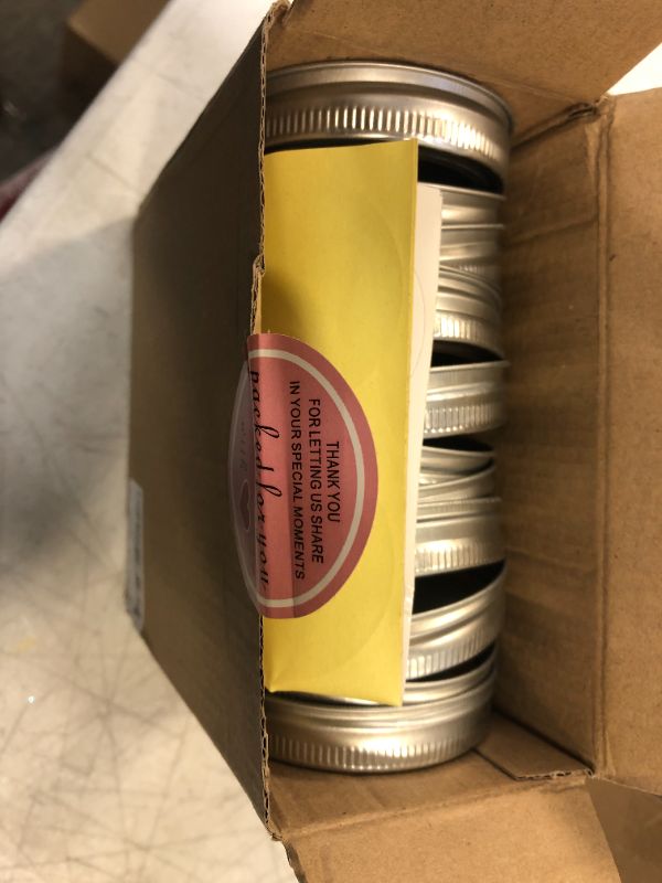 Photo 2 of 24Sets Canning Lids Mason Jar Lids Regular Mouth Split-Type Lids Leak Proof Secure Mason Jar Lids Canning Lids with Silicone Seals (24 lids+24 bands)…

