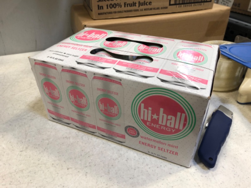 Photo 2 of Hiball Energy Flavored Seltzer Drink, Unsweetened, Zero Sugar and Calorie, 16 Fl Oz Cans, 8 Count (Watermelon)
