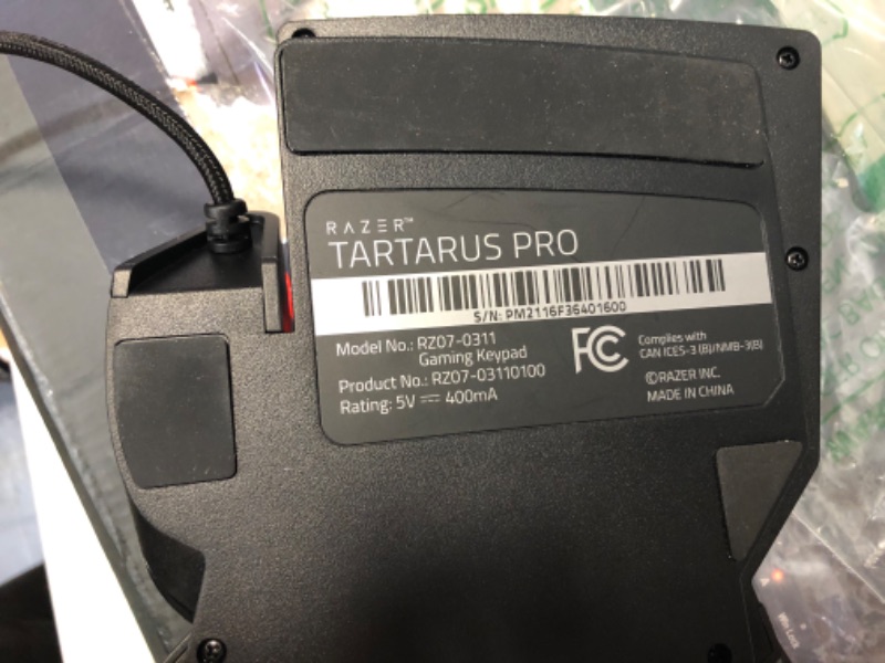 Photo 4 of Razer Tartarus Pro Gaming Keypad: Analog-Optical Key Switches - 32 Programmable Keys - Customizable Chroma RGB Lighting - Programmable Macros - Variable Key Press Pressure Sensitivity - Classic Black
