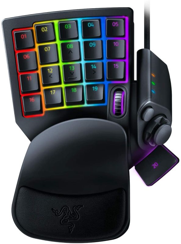 Photo 1 of Razer Tartarus Pro Gaming Keypad: Analog-Optical Key Switches - 32 Programmable Keys - Customizable Chroma RGB Lighting - Programmable Macros - Variable Key Press Pressure Sensitivity - Classic Black
