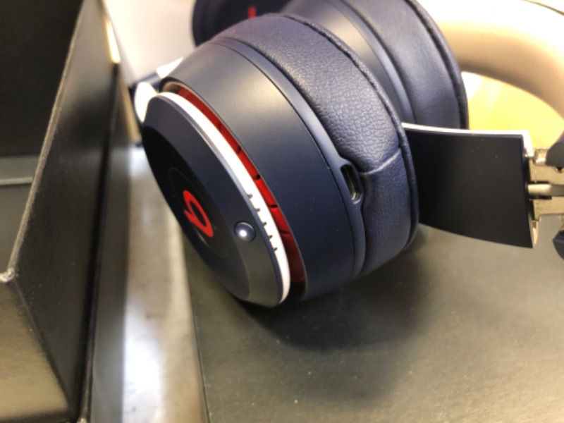 Photo 2 of Beats Solo3 Wireless On-Ear Headphones - Apple W1 Headphone Chip, Class 1 Bluetooth, 40 Hours of Listening Time, Built-in Microphone - Club Collection (Navy)