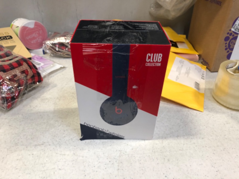 Photo 3 of Beats Solo3 Wireless On-Ear Headphones - Apple W1 Headphone Chip, Class 1 Bluetooth, 40 Hours of Listening Time, Built-in Microphone - Club Collection (Navy)