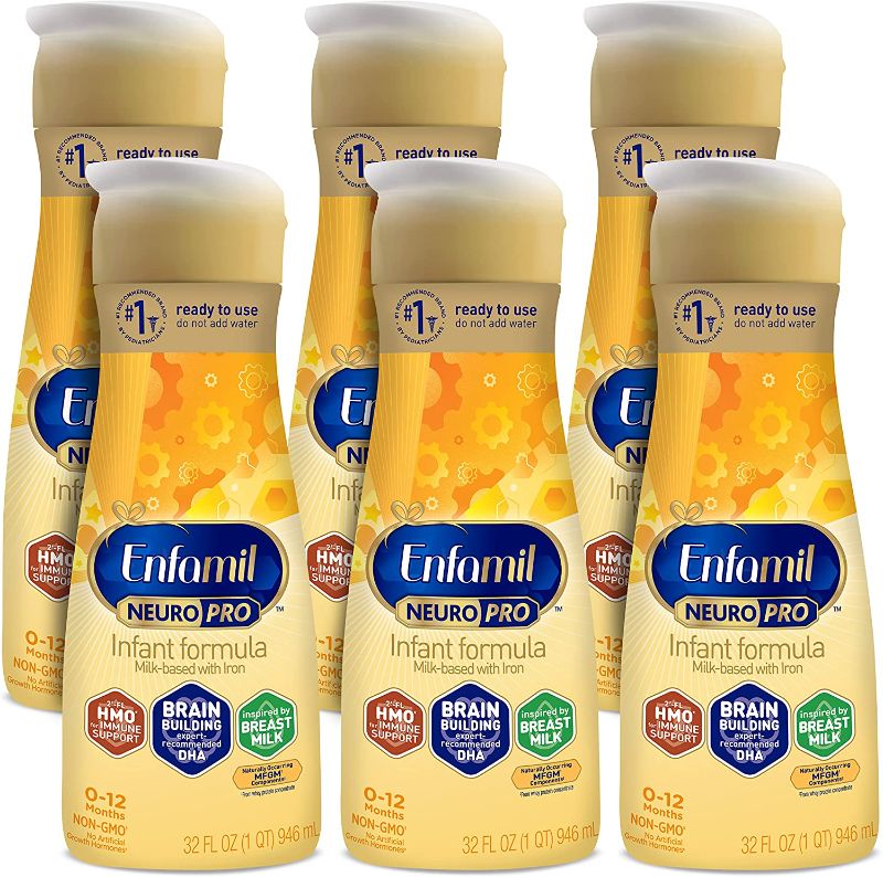 Photo 1 of Enfamil NeuroPro Enfamil Neuropro Infant Formula Ready to Use Liquid, 32 Fl Ounce (Pack of 6), 192 Ounce
