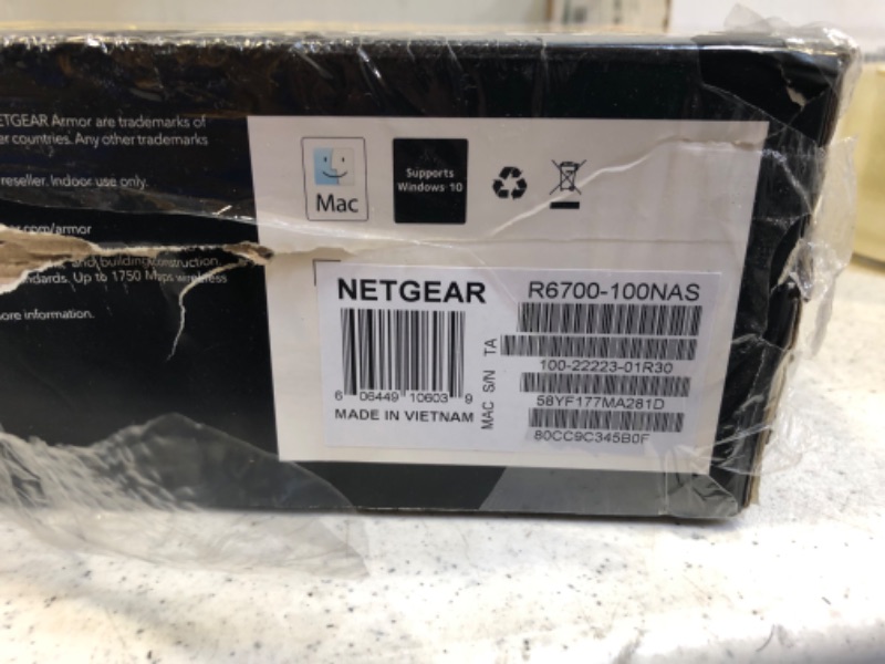 Photo 3 of NETGEAR Nighthawk Smart Wi-Fi Router, R6700 - AC1750 Wireless Speed Up to 1750 Mbps | Up to 1500 Sq Ft Coverage & 25 Devices | 4 x 1G Ethernet and 1 x 3.0 USB Ports | Armor Security
