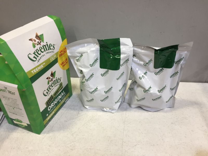 Photo 1 of Greenies Teenie Dental Dog Treats, 130 count  2pack  exp date 01-2022