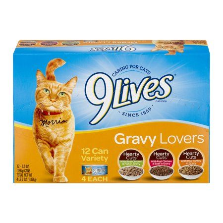 Photo 1 of 9Lives Gravy Favorites Wet Cat Food Variety Pack, 5oz Cans (Pack of 12), Pack  exp date 03-2022