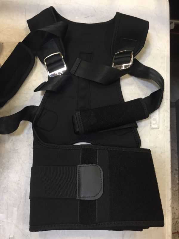 Photo 2 of Back Brace Posture Corrector for Men - Posture Corrector for Women - Upper Back Posture Corrector Providing Lumbar Support - Adjustable Back Brace Back Straightener for Clavicle Support Back Pain Reli (unknow size looks like S)
