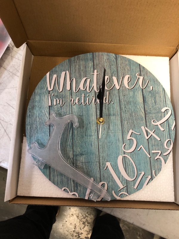 Photo 1 of CLOCK "WHATEVER IM RETIRED" HOME DECOR BATTERIES NOT INCLUDED
