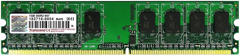 Photo 1 of Transcend 1GB DDR2 667 MHZ (PC2 5300) Non-ECC
