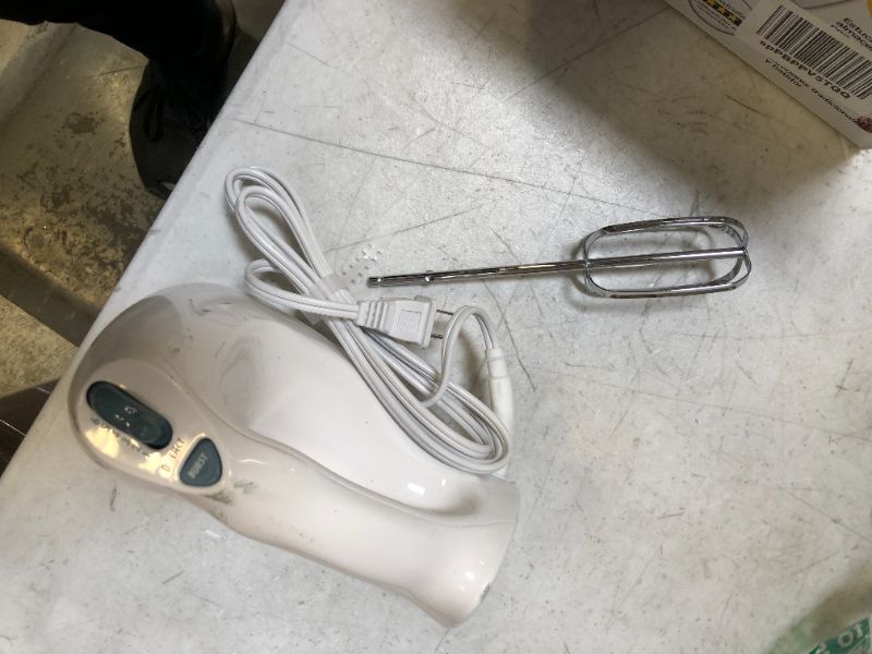 Photo 3 of Hamilton Beach 6-Speed Electric Hand Mixer, Beaters and Whisk, with Snap-On Storage Case, White
