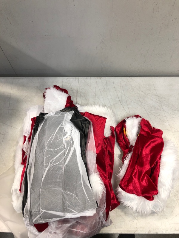 Photo 1 of Edith qi Men's Deluxe Santa Suit Thicken Plush Adult Christmas Costume Cosplay 3XL
