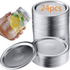 Photo 1 of Generic 24 pc Wide Mouth Canning Jar Lids 86mm