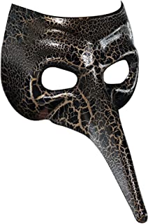 Photo 1 of amscan 365734 Black Crackle Long Nose Mask, 1ct