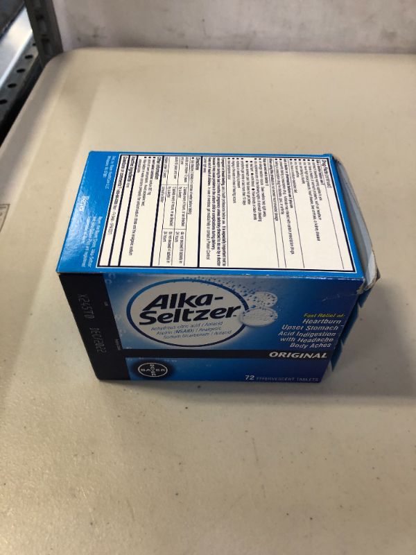 Photo 2 of Alka Seltzer Heartburn Relief and Pain Relief Antacid Tablets – 72 Ct EXP DEC 2022