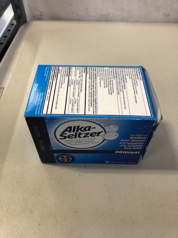 Photo 1 of Alka Seltzer Heartburn Relief and Pain Relief Antacid Tablets – 72 Ct EXP DEC 2022