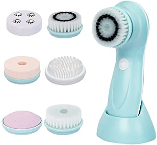 Photo 1 of Facial Cleaning Brush, Rechargeable Face Scrubber, IPX7 Waterproof with 6 Spin Face Brush Heads Set, Can Be Use for Exfoliating,Gentle Massaging and Deep Cleansing Skin Care, Ideal Gift
