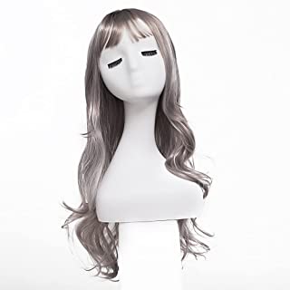 Photo 1 of 26” 66cm Ash Brown Long Curly Hair Ends Costume Cosplay Wig
