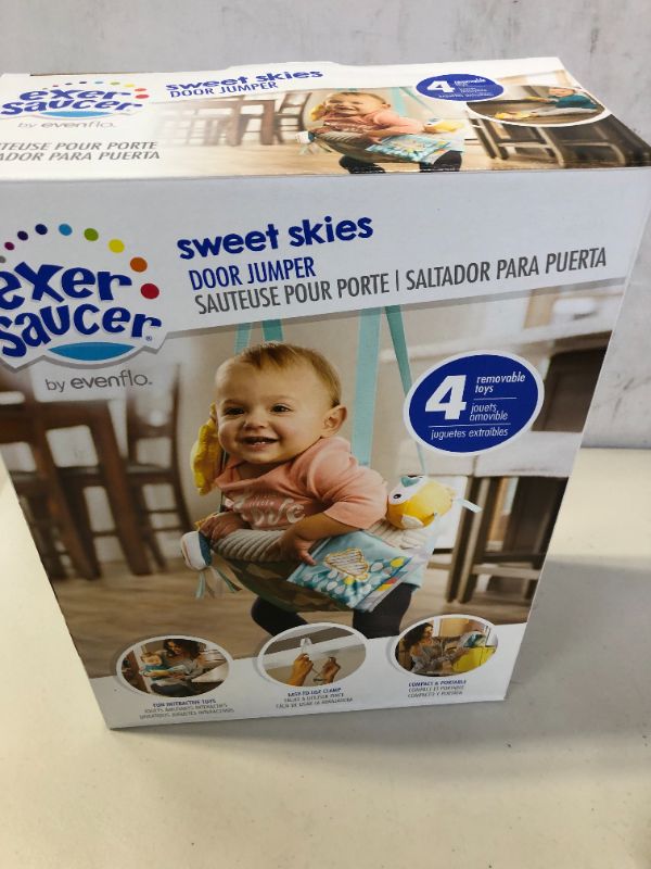Photo 1 of Evenflo Door Jumper with 4 Removable Toys, Sweet Skies