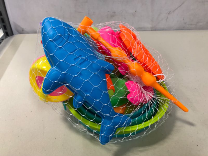 Photo 1 of HACHET 12 Piece Beach Toys,Sand Toys for Toddlers Age 3-5, Bucket with Sifter, Collapsible Beach Bucket, Watering Can, Mermaid, Starfish,Windmill,Conch, Molds,Apply to Beach, Outdoor,Indoor,
