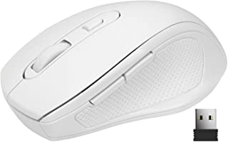 Photo 1 of MS840 - White 2.4G Wireless Mouse with Nano Receiver - Ergonomic Design,High Precision,Less Noise,Portable Mobile Optical Mice for Notebook, PC, Laptop, Computer
