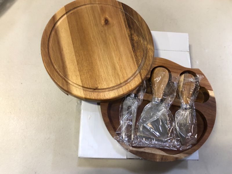 Photo 2 of WOOD TRAY WITH UTENSILS