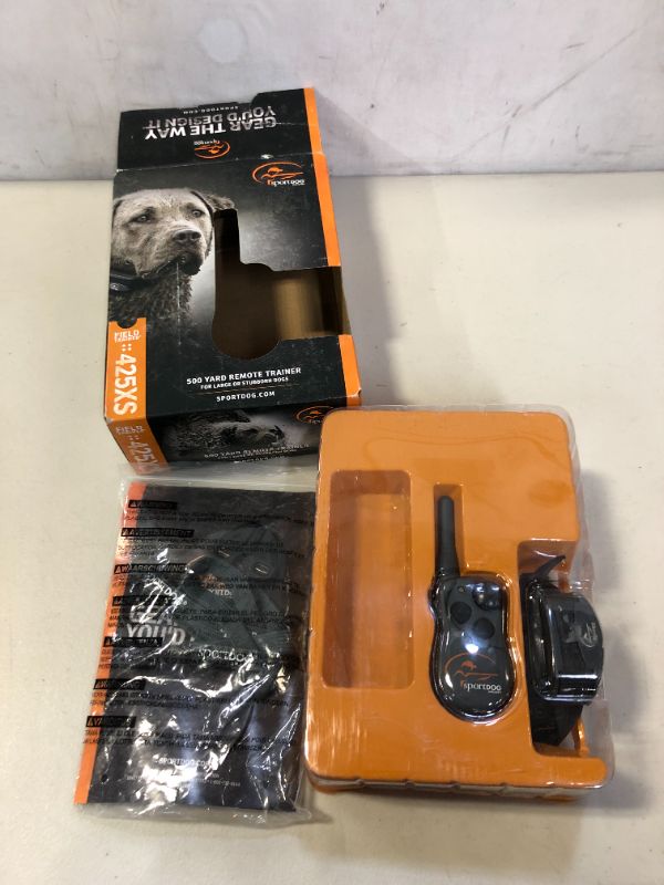 Photo 2 of SportDOG Brand 425X Remote Trainers - 500 Yard Range E-Collar with Static, Vibrate and Tone - Waterproof, Rechargeable
(UNABLE TO TEST, DIRT AND PET HAIR ON ITEM, POSSIBLY MISSING PIECES)