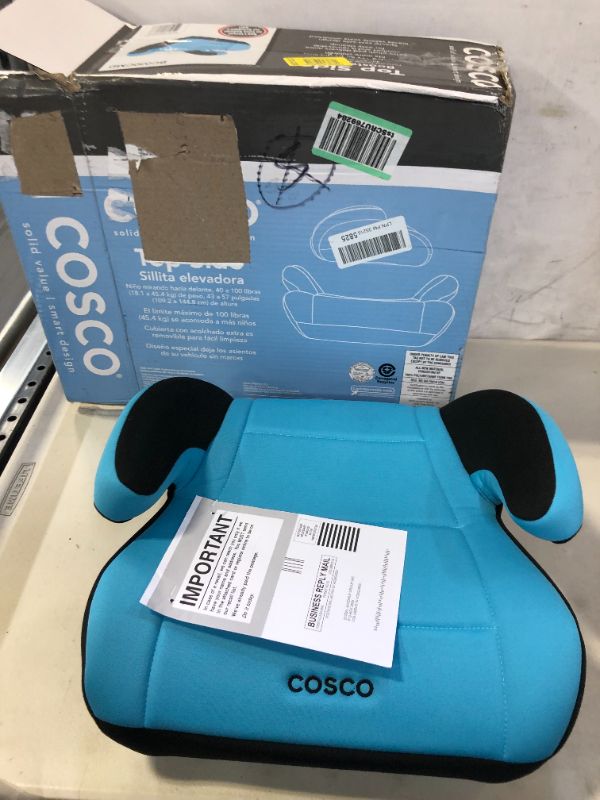 Photo 2 of Cosco Topside Backless Booster Car Seat, Turquoise MAJOR DAMAGES TO PACKAGING