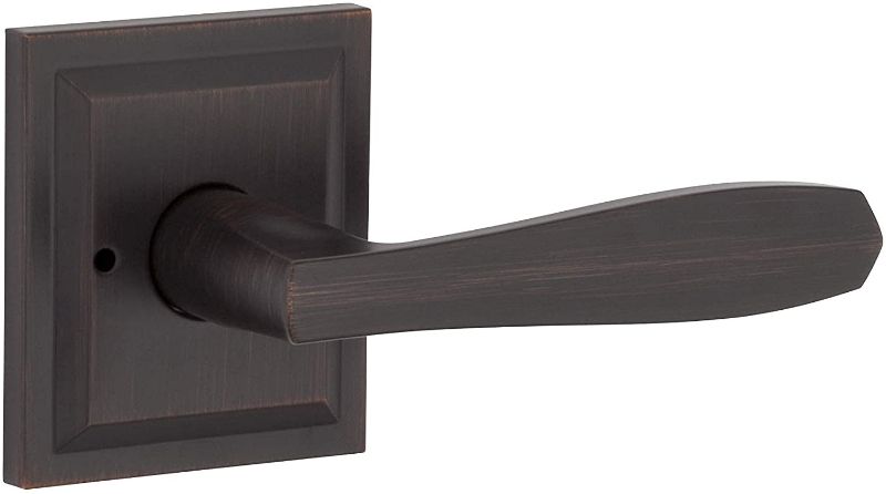 Photo 1 of BALDWIN Denim & Collection Torrey Pines Passage Lever for Hall or Closet Door Handle in Venetian Bronze, Prestige Series with a Modern Contemporary Slim Design for Interior Doors (93520-012)
