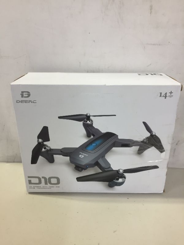 Photo 2 of DEERC Drone with Camera for Adults 1080P FHD FPV Live Video Gravity Control Altitude Hold with Carrying Case 2 Batteries Double the Flight Time Color Blue
