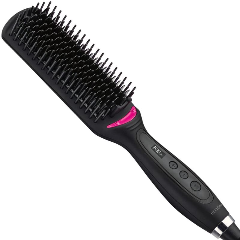 Photo 1 of REVLON Hair Straightening Heated Styling Brush, 4-1/2 inch
