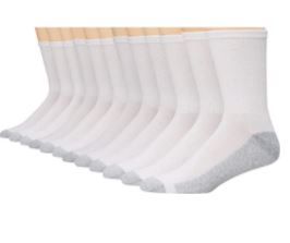 Photo 1 of Hanes mens Double Tough Crew Socks, 12-pair Pack
 SIZE 6-12 DAMAGES TO PACKAGING 