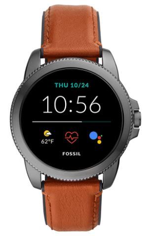 Photo 1 of Fossil Men's Gen 5E 44mm Stainless Steel Touchscreen Smartwatch with Speaker, Heart Rate, Contactless Payments and Smartphone Notifications
(MISSING BOX COVER), USED SWEAT MARKS ON WATCH BAND)