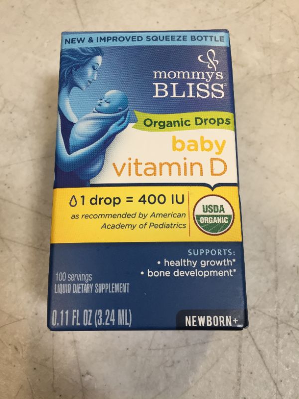 Photo 2 of Organic Baby Vitamin D Drops 100 Servings
best by 02/2023