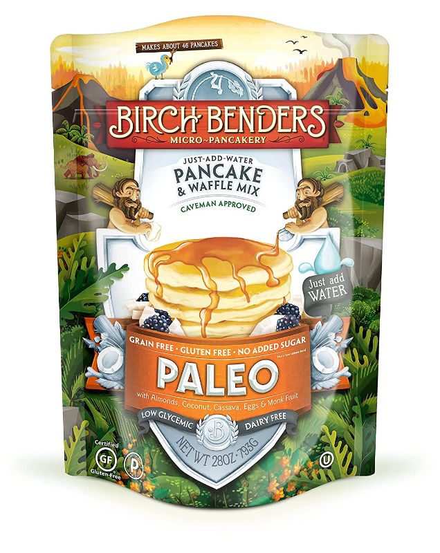 Photo 1 of Birch Benders Paleo Pancake & Waffle Mix, Made With Cassava, Coconut & Almond Flour, Just Add Water, 28 Oz
best by 1/17 2022