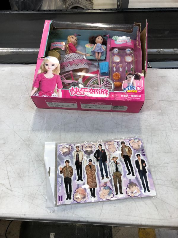 Photo 1 of kids playset and kpop stickers 