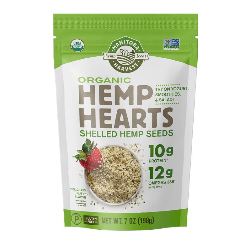 Photo 1 of 2 pack Organic Hemp Hearts Shelled Hemp Seeds, 7oz; 10g Plant Based Protein and 12g Omega 3 & 6 per Srv | smoothies, yogurt & salad | Non-GMO, Vegan, Keto, Paleo, Gluten Free| Manitoba Harvest
best by 09/30/2022
