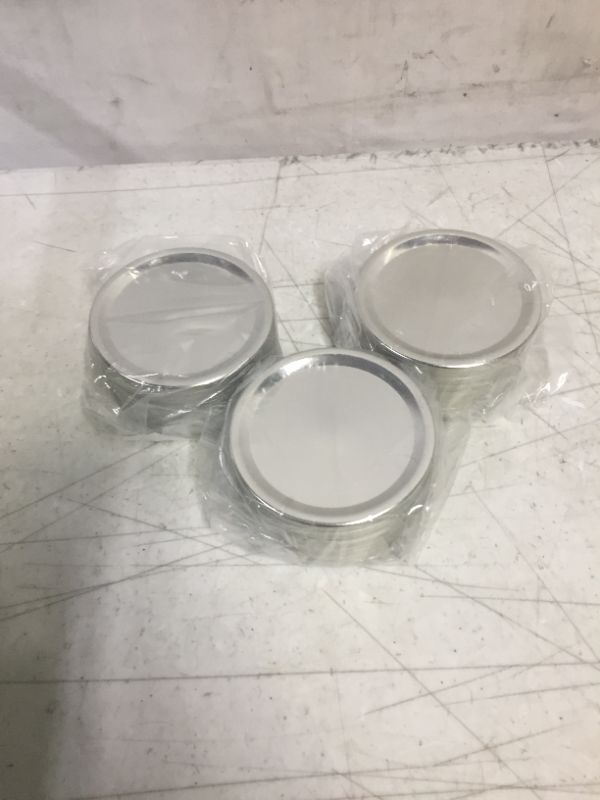 Photo 2 of 60-Count Wide Mouth Canning Lids for Ball, Kerr Jars - Split-Type Leak-Proof Mason Jar Lids for Canning 100% Fit & Airtight for Wide Mouth Mason Jars (60Pcs 86MM Silver)
