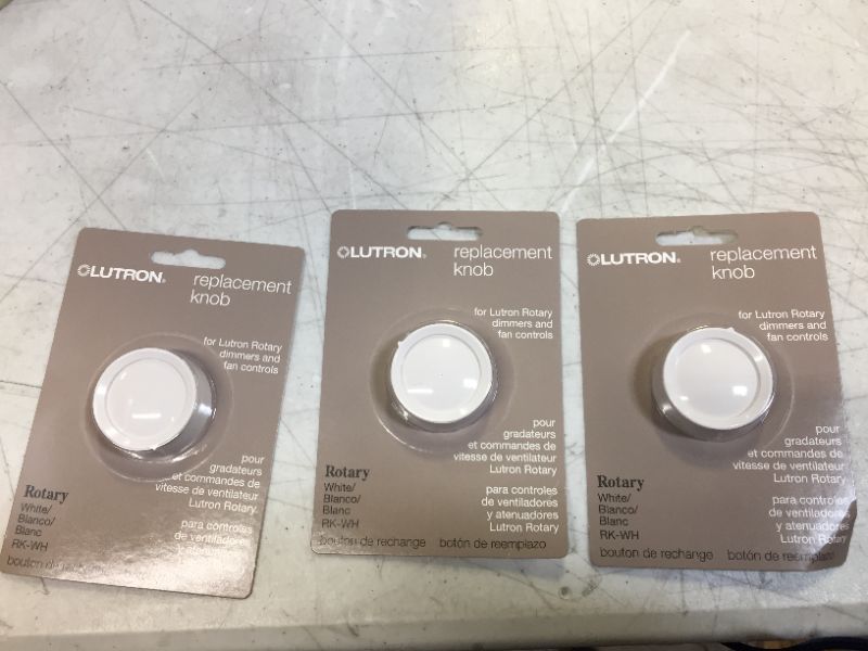 Photo 2 of 3 pack  Lutron RK-WH White Rotating Dimmer Replacement Knob
