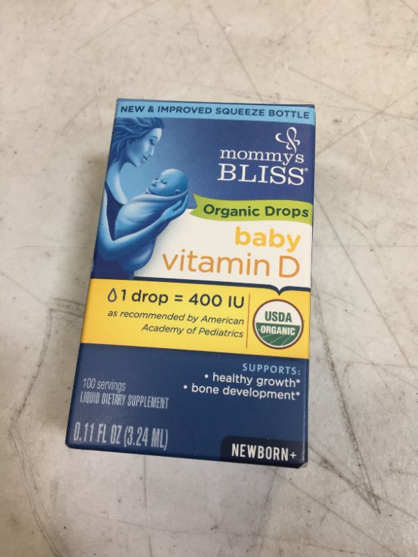 Photo 2 of Organic Baby Vitamin D Drops 100 Servings
best by 02/2023