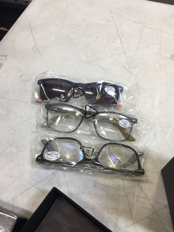 Photo 1 of 3 pairs of uv prescription glasses 3.50