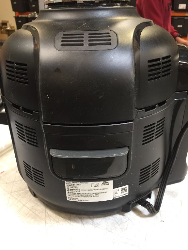 Photo 1 of Ninja FD302 Foodi 11-in-1 Pro 6.5 qt. Pressure Cooker & Air Fryer that Steams, Slow Cooks, Sears, Sautés, Dehydrates & More, with 4.6 qt. Crisper Plate, Nesting Broil Rack & Recipe Book, Silver/Black
