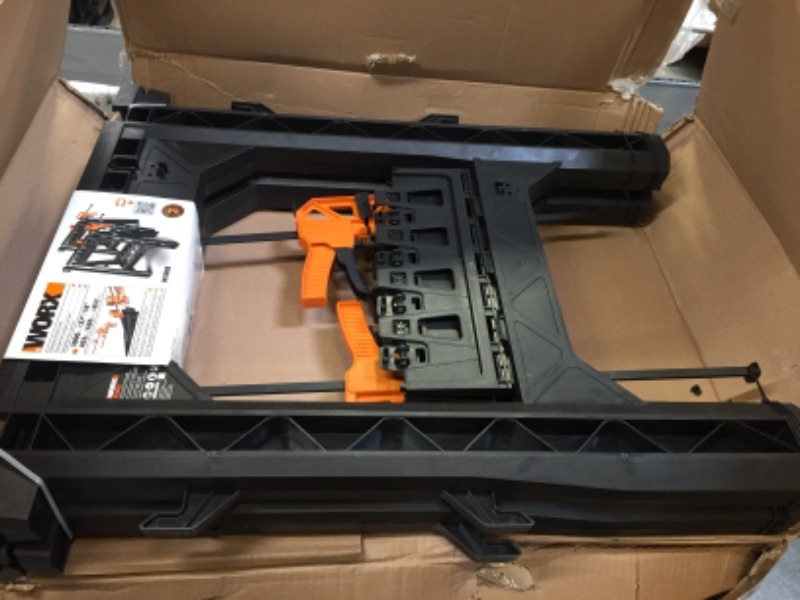 Photo 1 of WORX Clamping Sawhorses, pair with 2 clamps