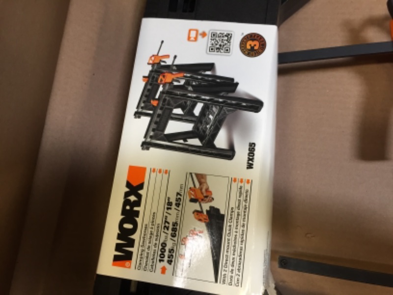 Photo 1 of WORX Clamping Sawhorses, pair with 2 clamps