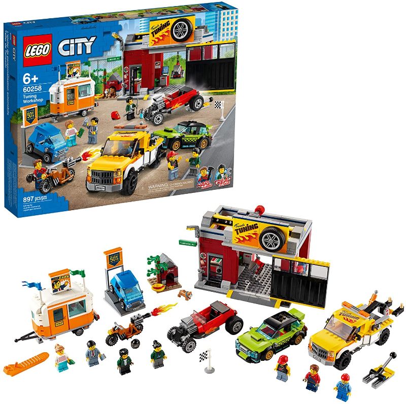 Photo 1 of LEGO City Tuning Workshop Toy Car Garage 60258, Cool Building Set for Kids, New 2020 (897 Pieces)
