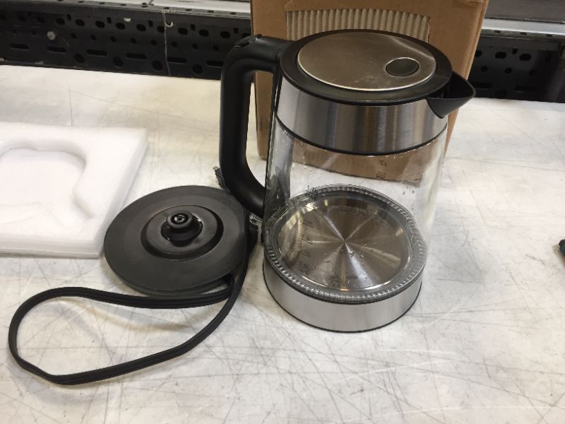 Photo 2 of Amazon Basics Electric Glass and Steel Kettle - 1.0 Liter
