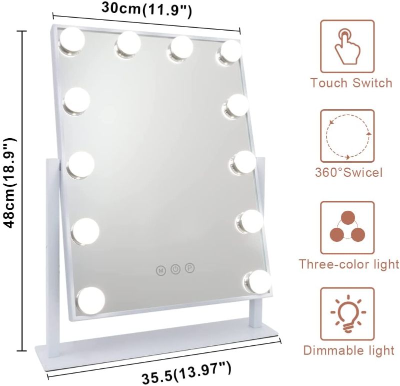 Photo 1 of  Makeup Mirror with Lights,Vanity Light-up Professional Mirror